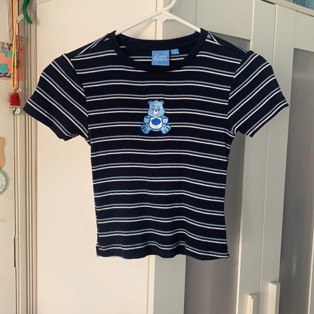 Carebear grumpy bear crop top